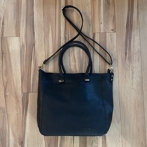 MG Collection Penelope 2-in-1 Bucket Tote Bag with Pouch Black